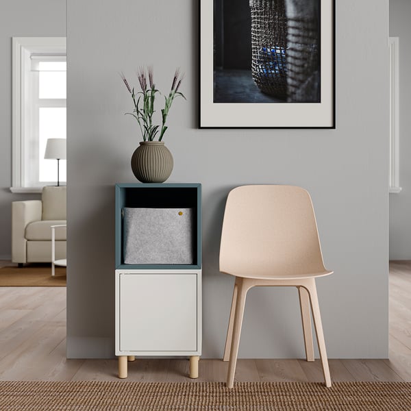 eket kastencombinatie met poten wit grijsturkoois hout ikea