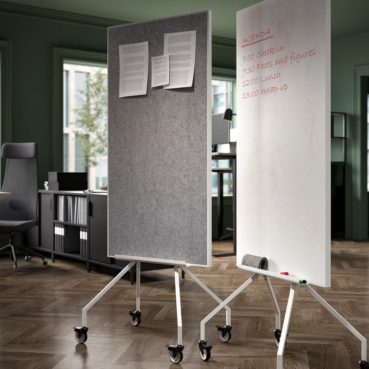 BI-OFFICE Combinatiebord kurk- en magneetbord bruin/wit 60x45 cm kopen