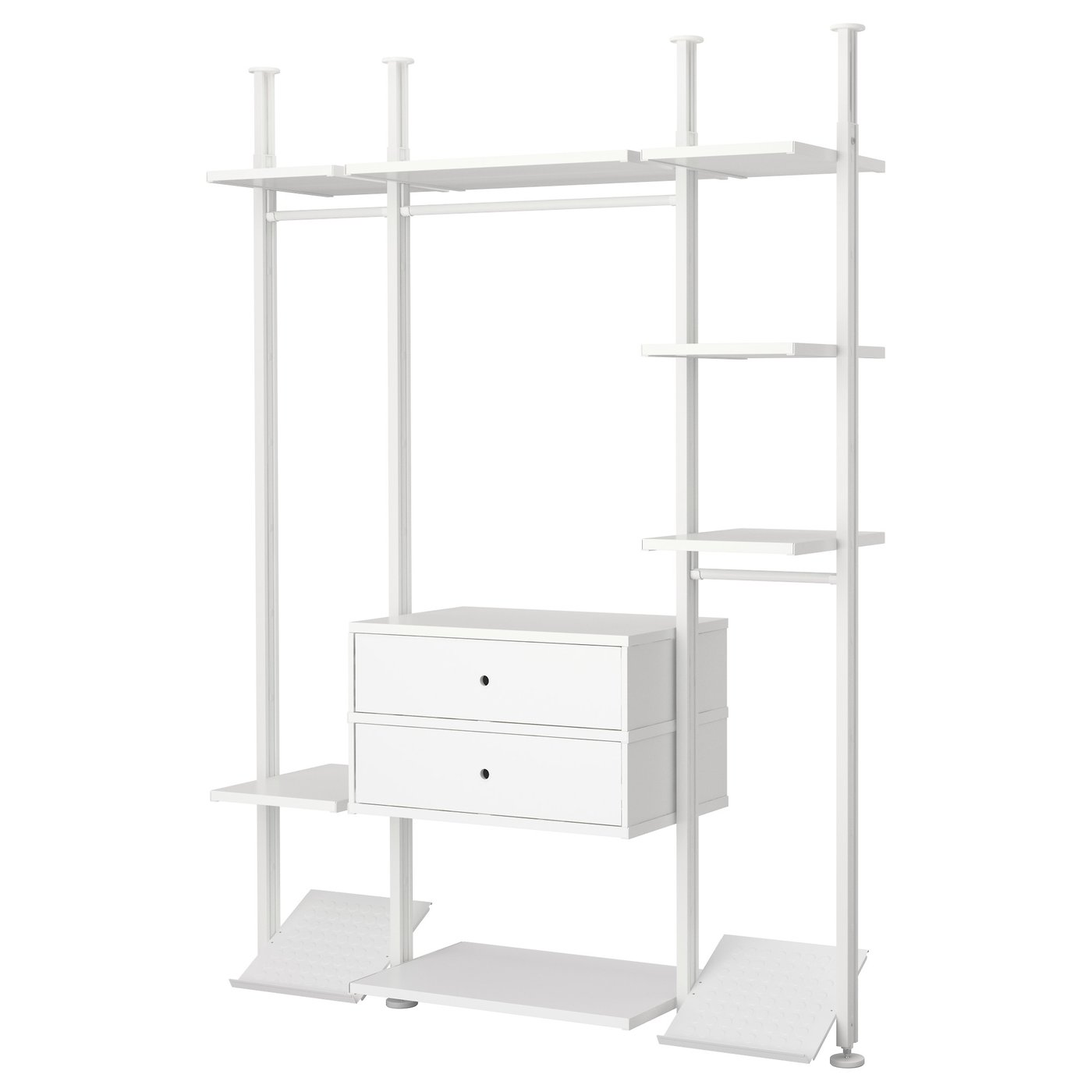 ELVARLI Kledingkastcombinatie wit 178x51x222-350 cm