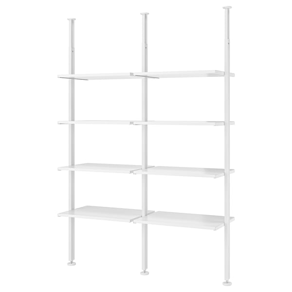 Witte ELVARLI stellingkast met 5 verstelbare planken, minimalistisch design.