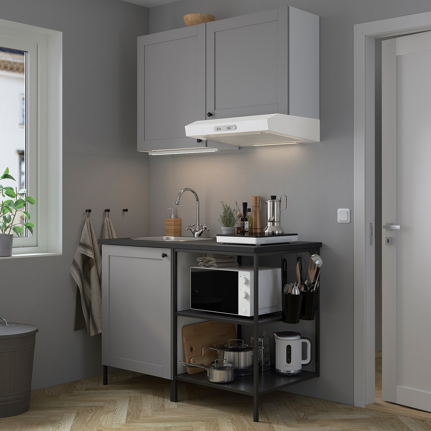 Enhet Keuken Antraciet Grijs Frame Ikea