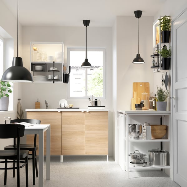 enhet keuken wit eikenpatroon ikea