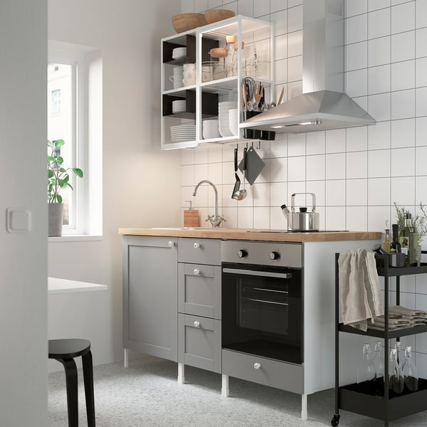 enhet keuken wit grijs frame ikea