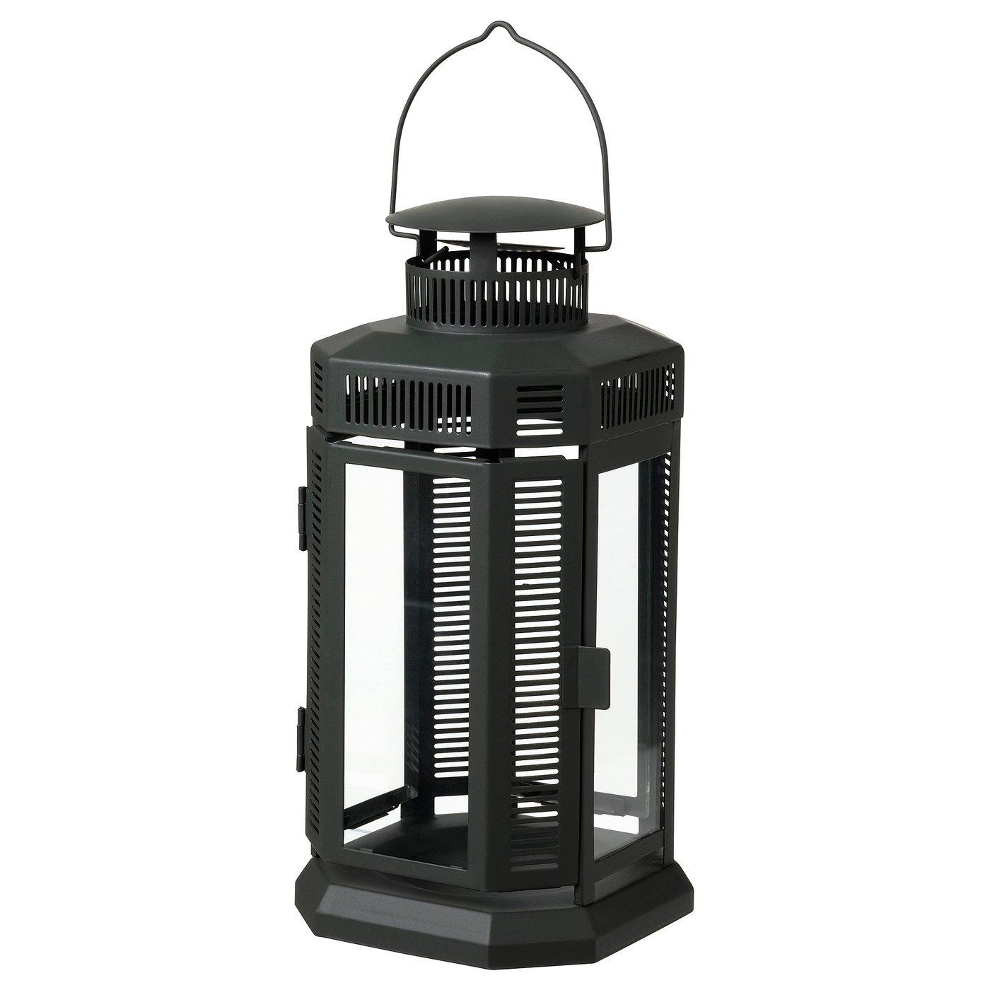 ENRUM Windlicht stompkaars, binnen/buiten, diepgroen, 28 cm IKEA