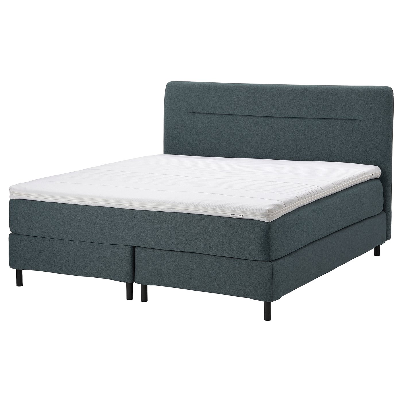 FINNSNES Boxspring, Hyllestad middelhard/Tussöy grijs, 180x200 cm - IKEA