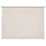 FÖNSTERBLAD rolgordijn, beige met cirkelpatroon, glad, draadloos, blokkeert licht.