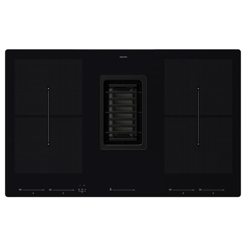 fordelaktig inductiekookplaat geinteg afzuigkap zwart ikea