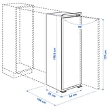 Illustratie met afmetingen voor het product: FORSNÄS.