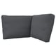 Donkergrijs, gerecycled polyester bank hoekstuk. Modern, strak design. Comfortabele, stijlvolle woninginrichting.