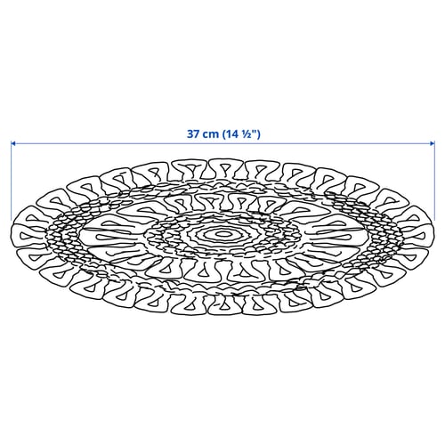 GALLSOPP placemat, naturel/Zeegras handgemaakt, 37 cm IKEA