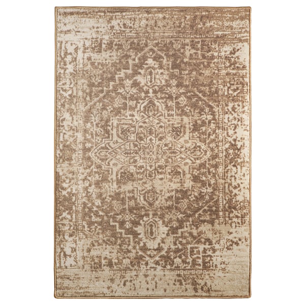 gerlev vloerkleed laagpolig met een patroon beige 170x230 cm ikea