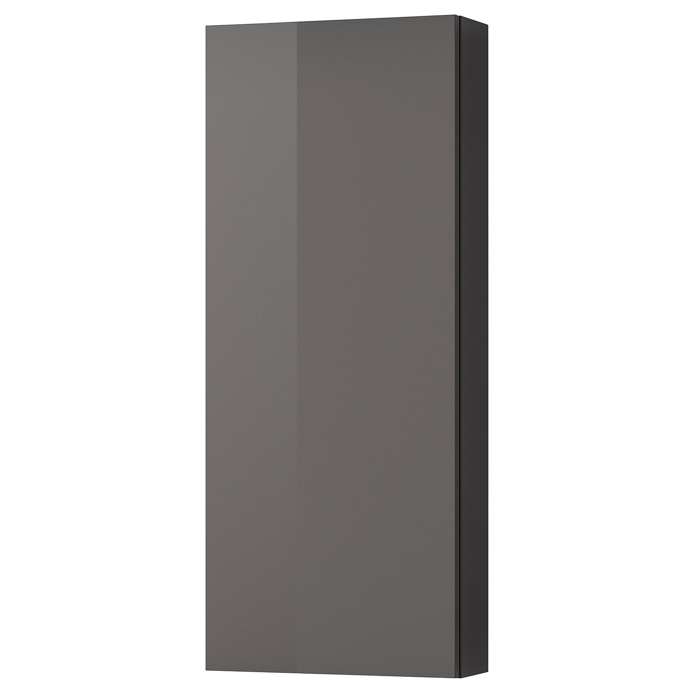 Godmorgon Bovenkast Met 1 Deur Hoogglans Grijs 40x14x96 Cm Ikea