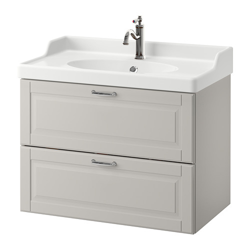 GODMORGON / RÄTTVIKEN Kast voor wastafel met 2 lades ...