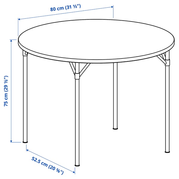 GRÖTÅN Tafel, grenen/bruin gelazuurd, 80 cm