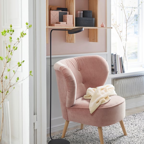 Gubbo Fauteuil Fluweel Roze Ikea
