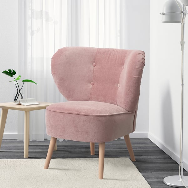 Gubbo Fauteuil Fluweel Roze Ikea
