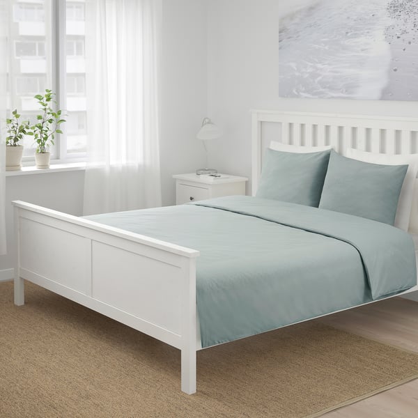 gulltorel dekbedovertrek met 2 slopen lichtblauw 240x220 60x70 cm ikea