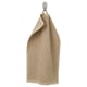 GULVIAL handdoek: beige, zacht katoen, rechthoekig, ophanghaak.