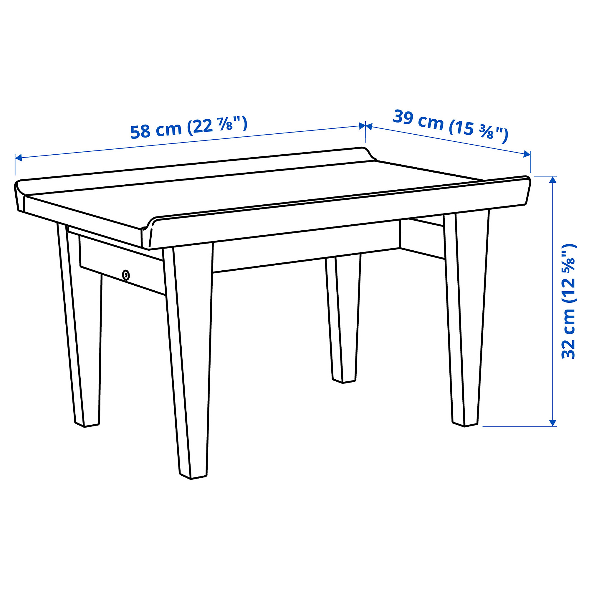 Illustratie met afmetingen voor het product: GUTTANE.