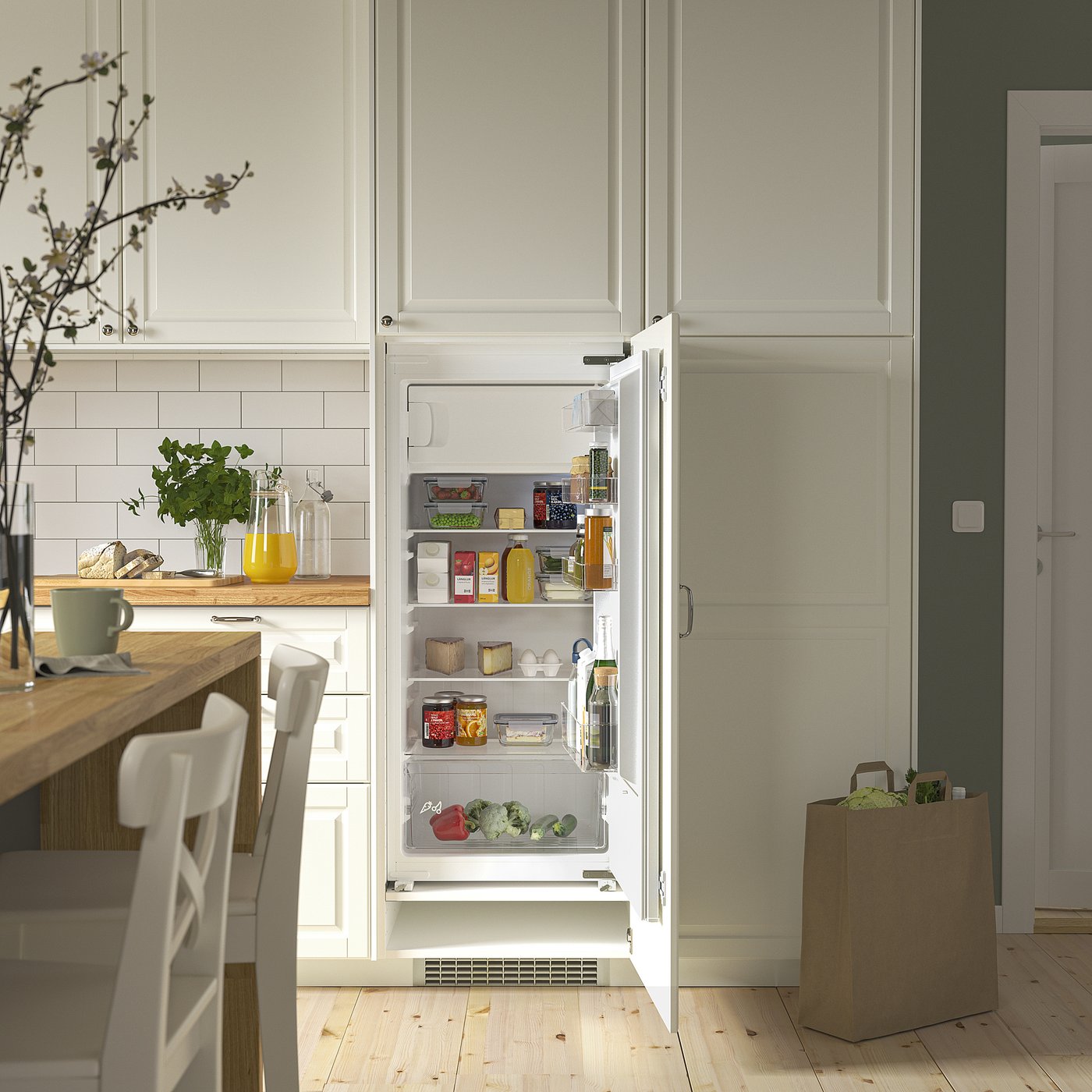 HÅLLNÄS koelkast met vriesvak, IKEA 500 inbouw, 174/16 l - IKEA