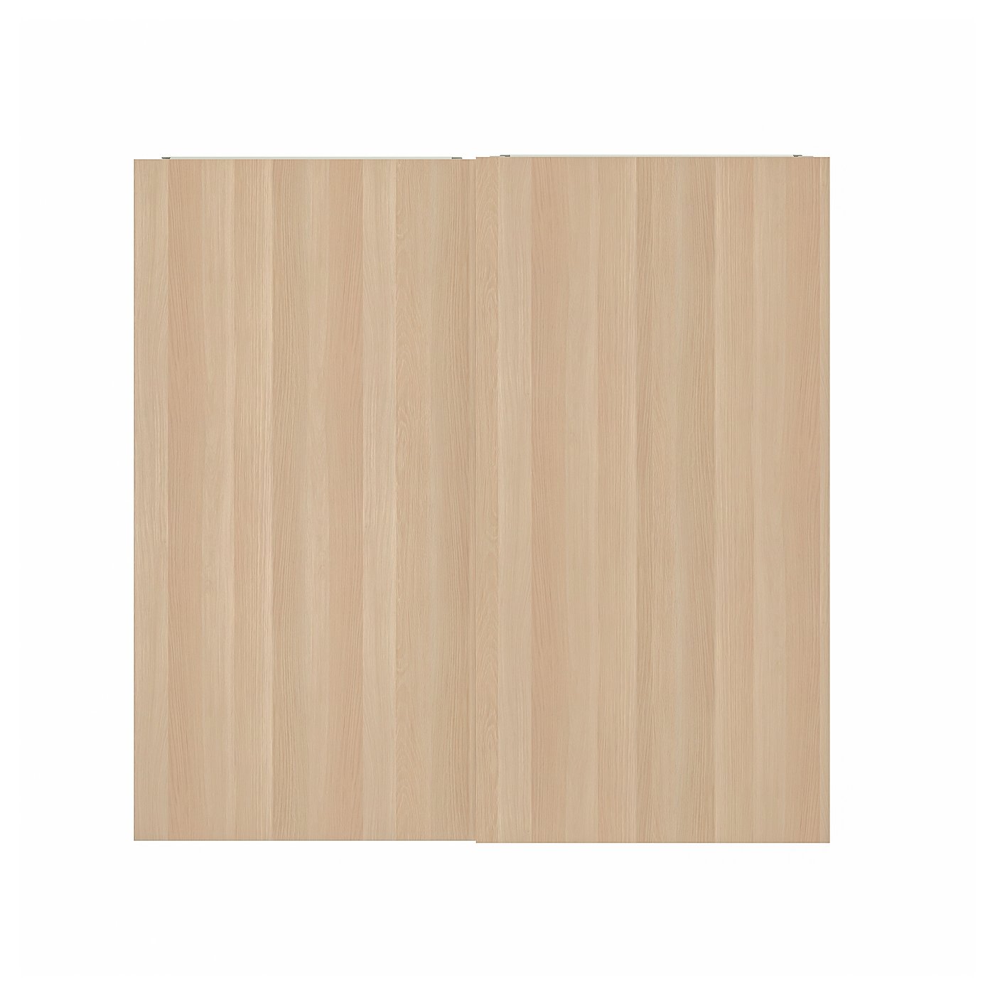 HASVIK Schuifdeur, set van 2 - wit gelazuurd eikeneffect 200x201 cm