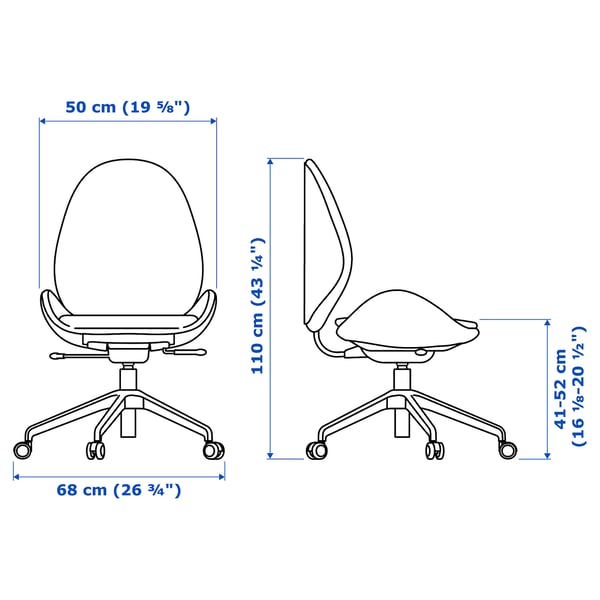 hattefjall bureaustoel gunnared oudroze ikea