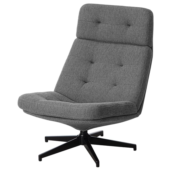 Draaifauteuil HAVBERG Lejde grijs/zwart IKEA