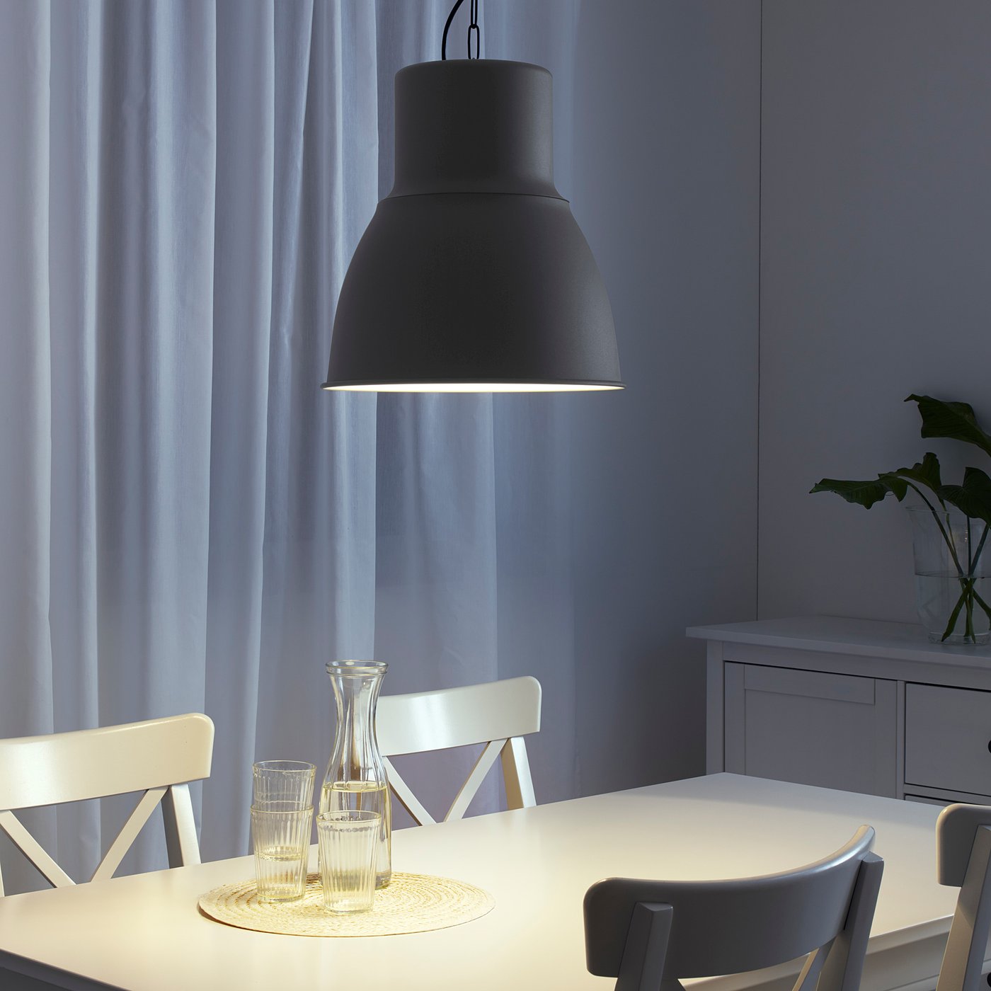 eer open haard gemakkelijk Hanglamp, HEKTAR, donkergrijs, 38 cm - IKEA