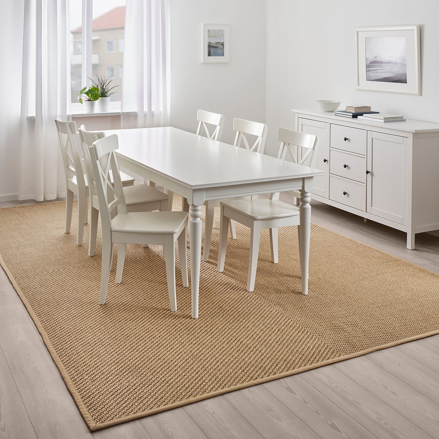 Hellested Vloerkleed Glad Geweven Naturel Bruin Ikea