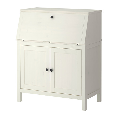 HEMNES Secretaire wit gebeitst, 89x107 cm IKEA