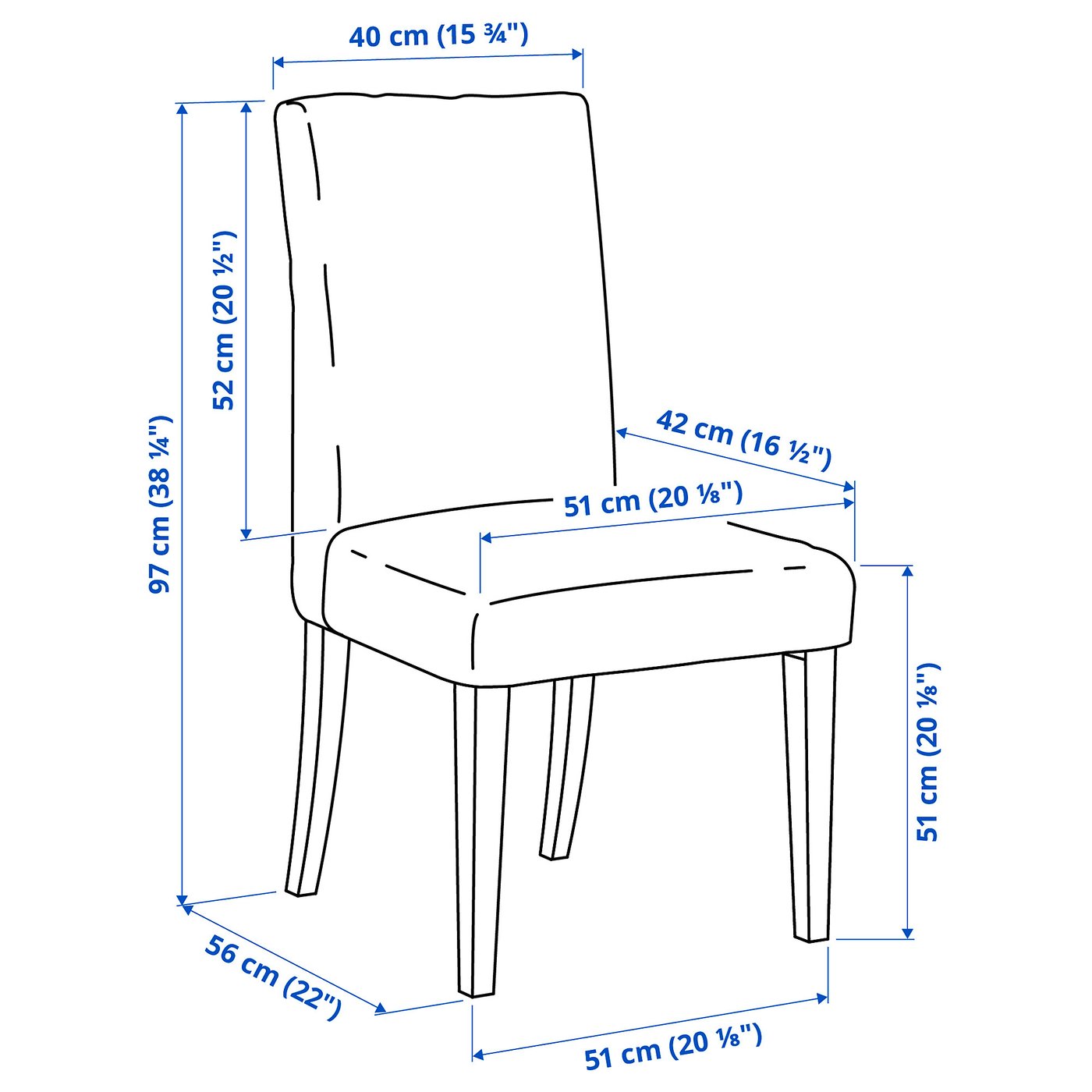 henriksdal stoel onderstel wit ikea