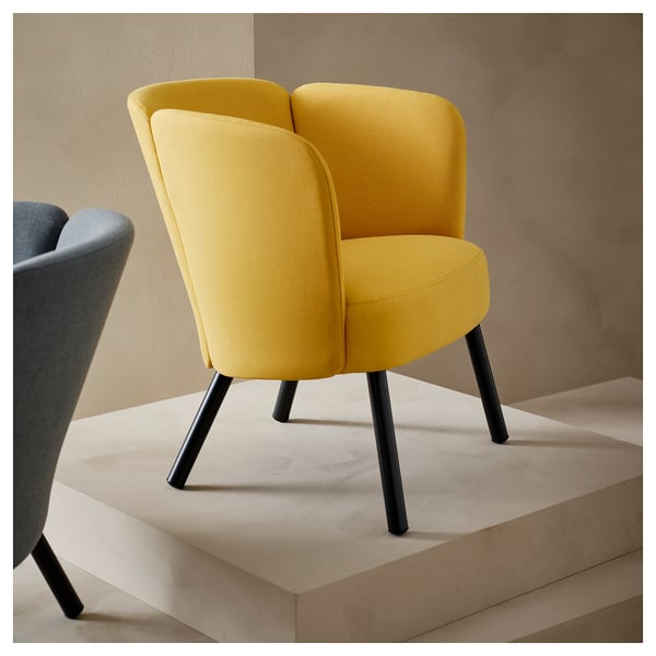 HERRÅKRA Fauteuil, Diseröd donkergeel