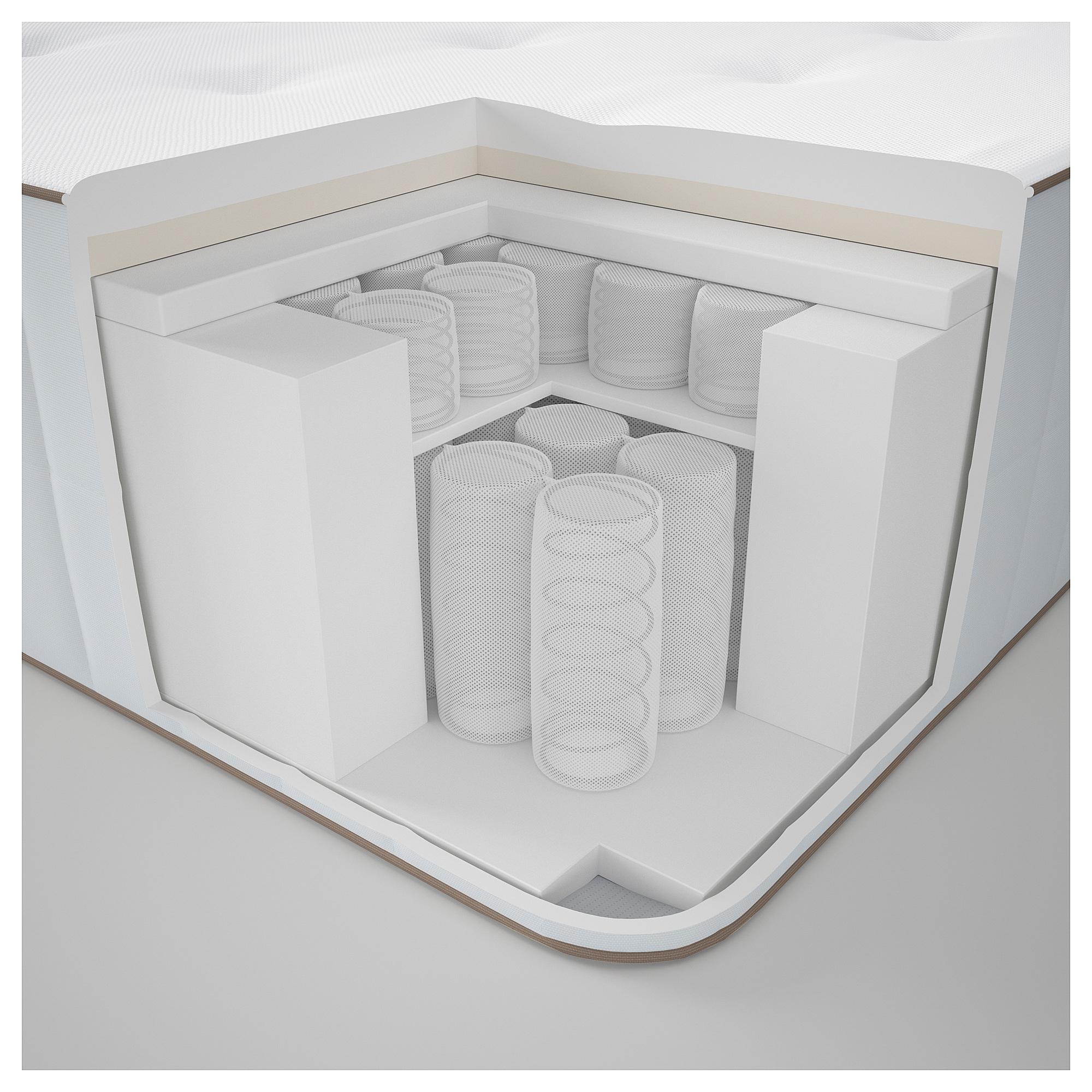 HOKKÅSEN Pocketveringmatras, stevig, wit, 160x200 cm IKEA