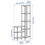 Illustratie met afmetingen voor het product: HYLLIS.
