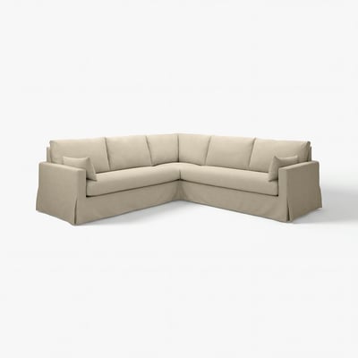 HYLTARP Hoes hoekbank, 4-zits, Hemmesta lichtbeige