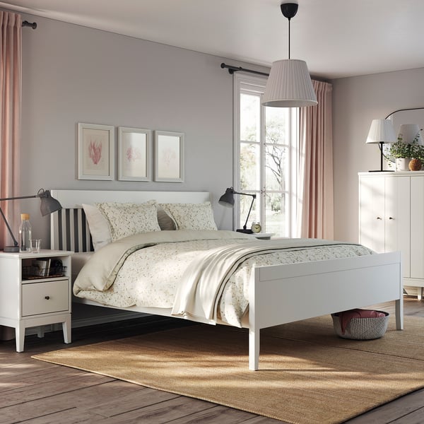 Reizen formeel Verborgen Bedframe, IDANÄS, wit, 180x200 cm - IKEA