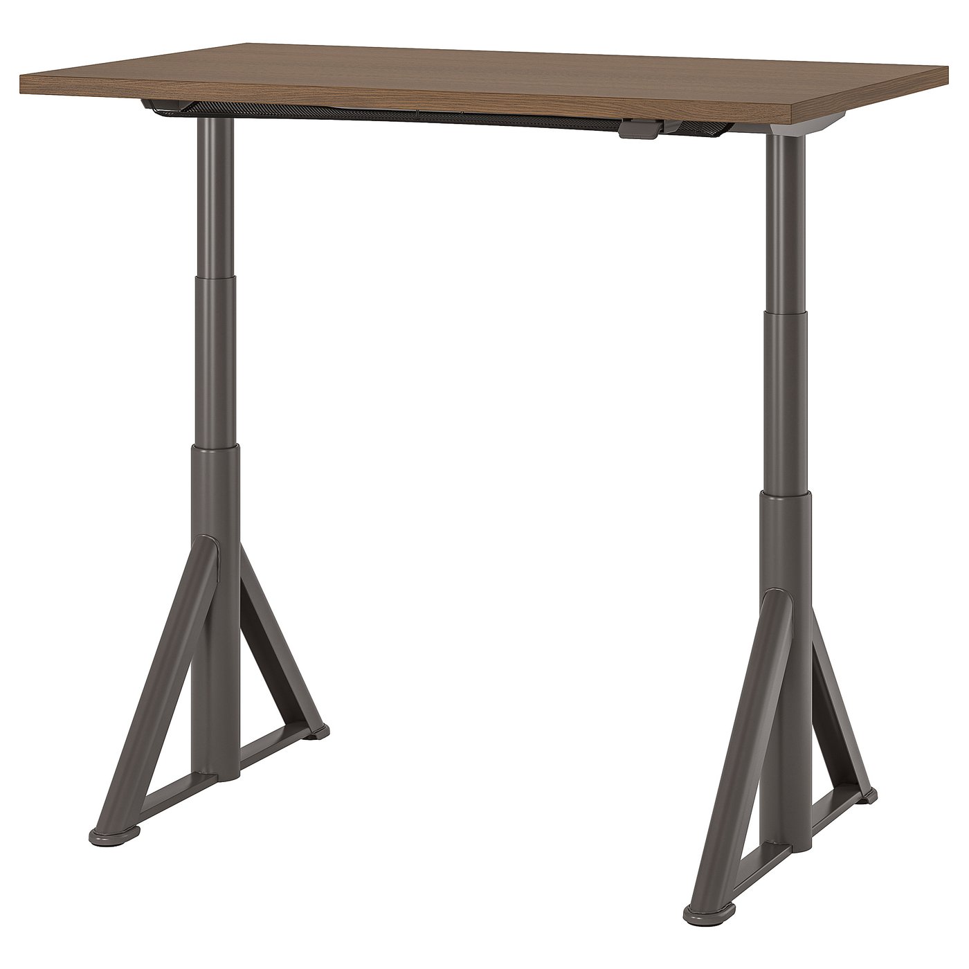 IDÅSEN Bureau zit/sta bruin/donkergrijs 120x70 cm