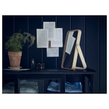 IKORNNES spiegel op plank met plant & kleding