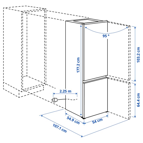 ISANDE / IKEA 700 inbouw, 193/61 l - IKEA