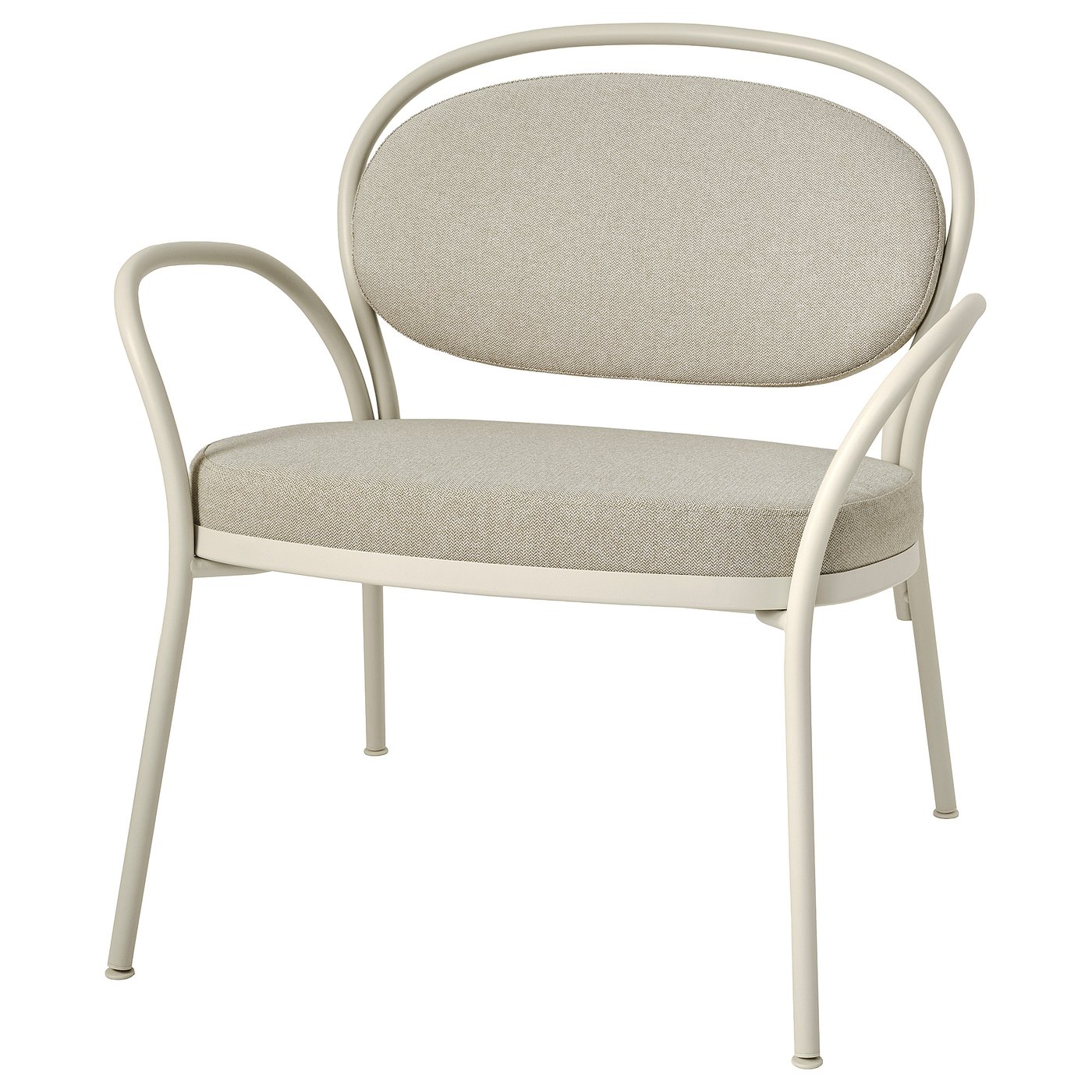 ISMANTORP Fauteuil metaal licht grijsbeige/Tibbleby lichtbeige