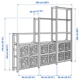 Illustratie met afmetingen voor het product: IVAR.