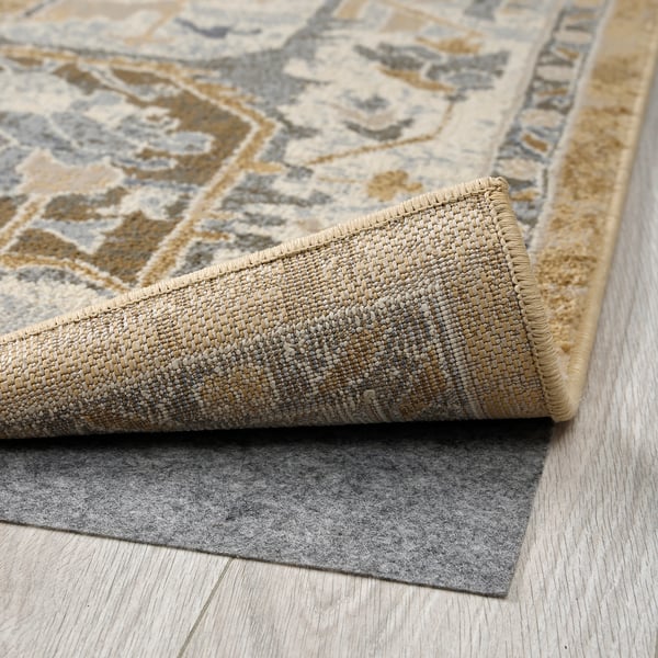 JÄRNVÄG Vloerkleed, laagpolig, ornamentenpatroon beige/donkerbeige, 200x300 cm