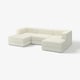 JÄTTEBO crèmekleurige modulaire bank. Zacht, rechthoekig, met diepe stoelen en strakke lijnen. Biedt comfort en opbergruimte, veelzijdig voor diverse indelingen.