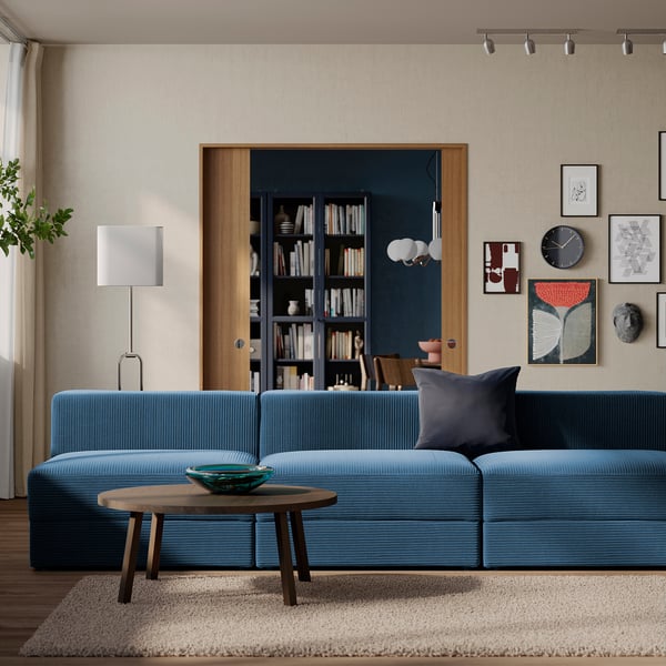 JÄTTEBO 4,5-zits modulaire bank, Samsala donkerblauw