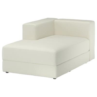 JÄTTEBO Chaise longue, links, met armleuning/Axvall ecru