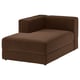 JÄTTEBO Chaise longue, links, met armleuning/Samsala donkerbruin