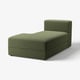 JÄTTEBO Chaise longue, links, Samsala donker geel-groen