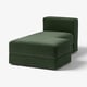 JÄTTEBO Hoes chaise longue, rechts, Johanneshov donkergroen