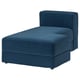 JÄTTEBO Hoes chaise longue, rechts, Samsala donkerblauw