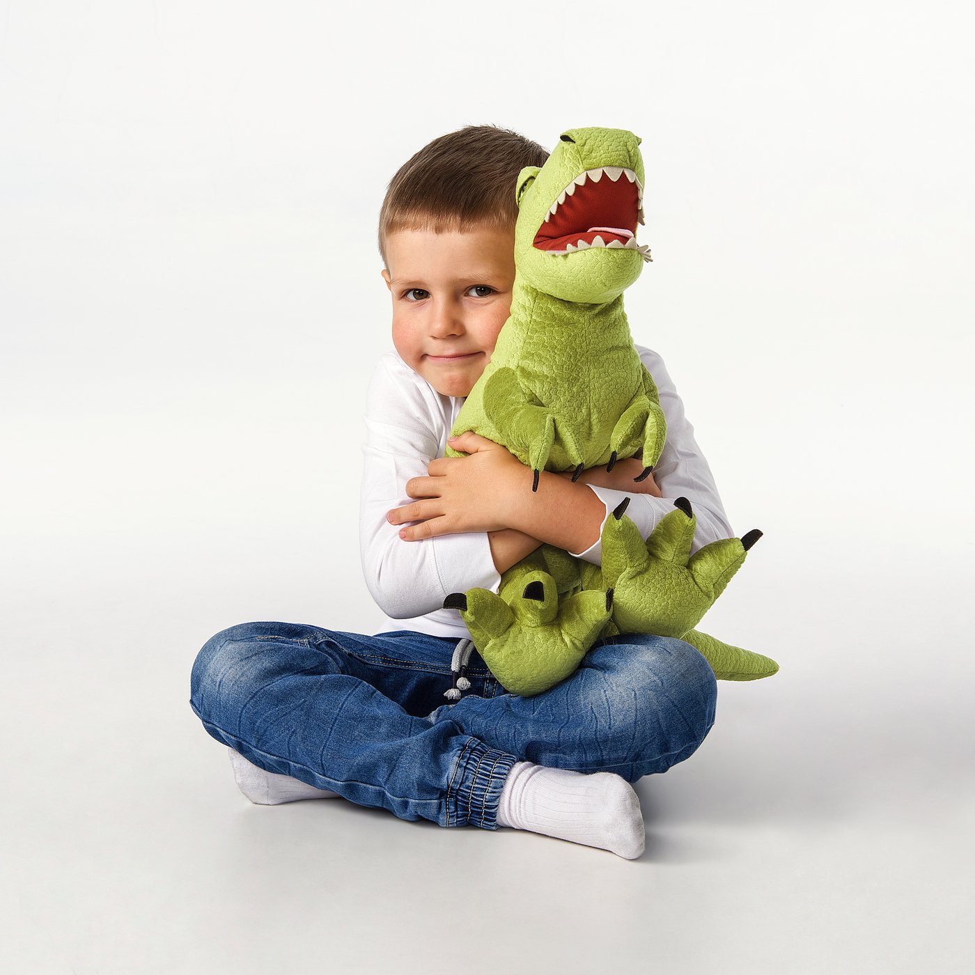 jattelik pluchen speelgoed dinosaurus dinosaurus thyrannosaurus rex 66 cm ikea